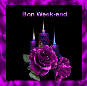 Gif animé bon week-end bougies